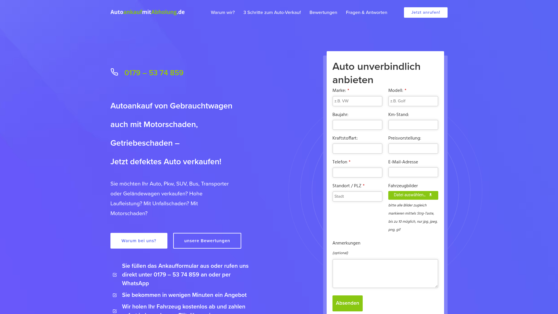 LKW Ankauf oder Transporter verkaufen: So wählen Sie richtig 8 1. Autoankaufmitabholung Homepage